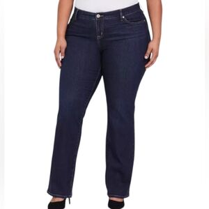 Women's Torrid Relaxed Boot Cut Moonlit Dark Denim Jeans Plus Size 26R NWT